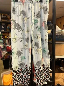 Pantalones de Pijama Victoria Secret Floral y Guepardo Cordón Ligeros GRANDES - Imagen 1 de 5