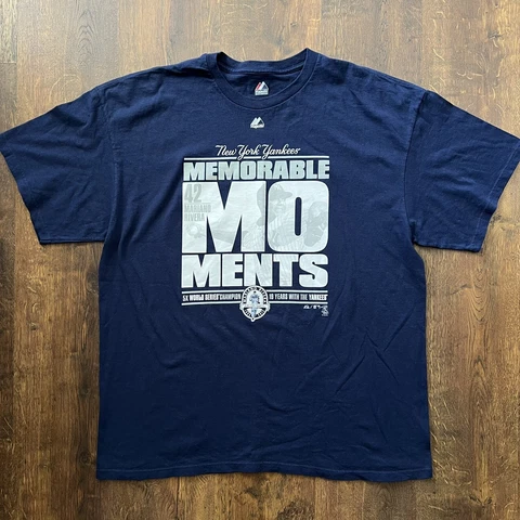 New York Yankees Mariano Rivera T Shirt Mens 2XL Memorable Moments Majestic Cover