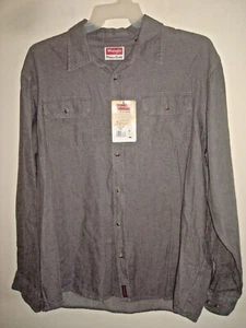 Herren Wrangler Hemd grau Knopfleiste Größe XL Baumwolle - Bild 1 von 2