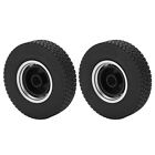 2Pcs 85Mm Aluminum Front 10 Hole Rims With Rubber Tires For Tamiya 1/14 Trac 1X