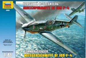 1/48 German fighter Messerschmitt Bf 109 F-4 Zvezda 4806 Plastic Model kit - Picture 1 of 13