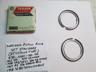  Yamaha 1967-69 YR1 / YR2 / YR2C / R3 OEM NOS СТАНДАРТНЫЙ НАБОР КОЛЕЦ 235-11601-00-00  - Изображение 1 из 4