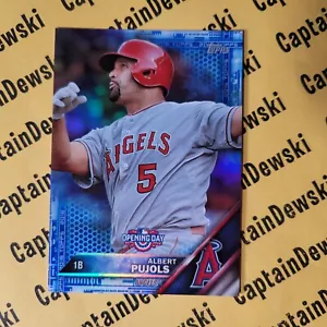 ALBERT PUJOLS 2016 Topps Día Inaugural #OD-42 Lámina Azul SP Paralelo/Variación - Imagen 1 de 2