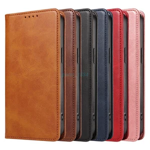 NEW HOT For iPhone 16 15 14 13 12 11 Pro Max Case Leather Wallet Flip Cover - Picture 1 of 13