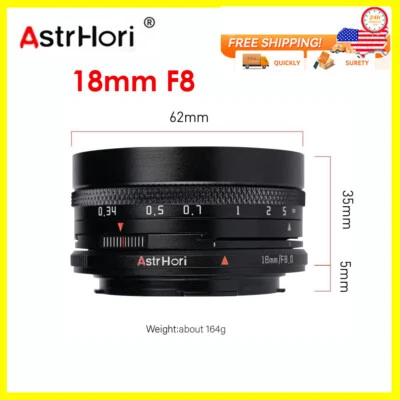 US AstrHori 18mm F8 Tilt-Shift Full Frame MF Lens for Canon RF Nikon Z Sony - Image 1 of 4