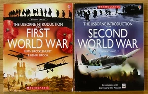 Lot 2 Usborne FIRST & SECOND WORLD WAR Internet Linked Books Scholastic L1 - Imagen 1 de 1