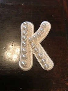 NWT Stoney Clover Lane Letter K Patch with Pearls - Picture 1 of 3