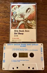 AC/DC - Dirty Deeds Done Dirt Cheap - 1976 Australia Cassette - Rare - Picture 1 of 2