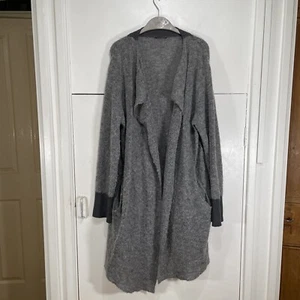 OSKA Cardigan Grey Waterfall Long Alpaca Wool Blend Size 3 - Picture 1 of 7