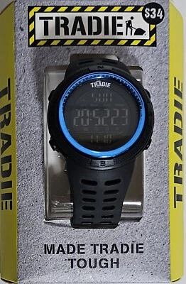 Tradie Men's Digital Watch - Black & Blue - image 1 of 2