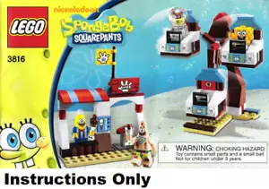 NUEVAS INSTRUCCIONES SOLO GUANTE LEGO MUNDO 3816 libro del conjunto Bob Esponja - Imagen 1 de 2