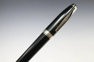 S.T. Dupont Fidelio Lacquer Black x Silver Roller Ballpoint pen - Picture 1 of 7