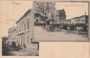 FP02305 - VIAREGGIO LUCCA - PISA BRIDGE AND HOTEL DE ROME TRAVELLED 1901 - Picture 1 of 1