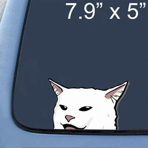 Smudge Cat Peeker Car sticker vinyl bumper sticker car decal Ipad Laptop - Picture 1 of 2