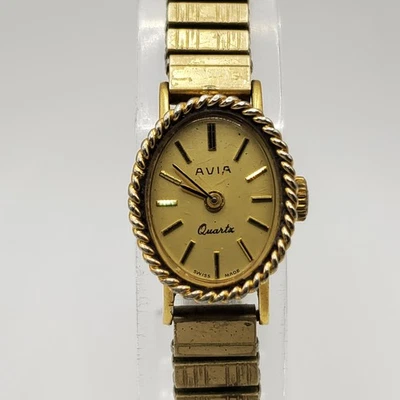 Reloj Avia 6J Mujer Vintage 15mm Tono Dorado Batería Nueva Foto 1 de 4