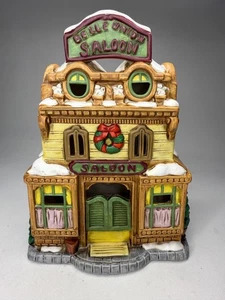 Vintage 1980 Lefton Colonial Village Belle Union Saloon casa illuminata 9 pollici - Foto 1 di 12