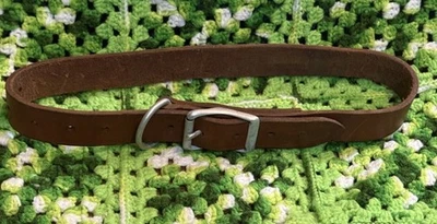 Cinturón De Colección Cuero Marrón Rodeo Vaquero Grueso Resistente Tono Plateado Hebilla Grunge Foto 1 de 4