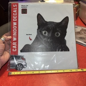 Reusable Black Cat Vinyl Car Window Decal - Picture 1 of 4