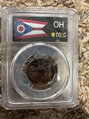 2002-S Ohio Quarter PCGS PR69DCAM  Flag Label #52081075 - Image 1 of 4