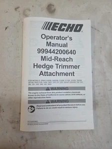 Echo 99944200640 Mid-Reach Hedge Trimmer Attachment Operator’s Manual OEM - Picture 1 of 4