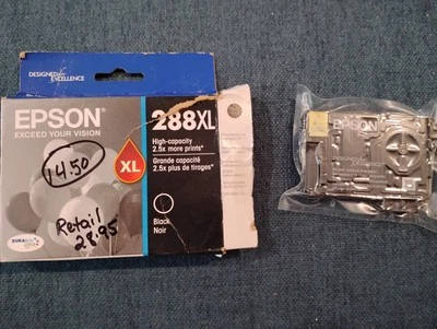 Epson 288XL Black Ink Cartridge Box Damaged Cartridge Factory Sealed - Image 1 of 4