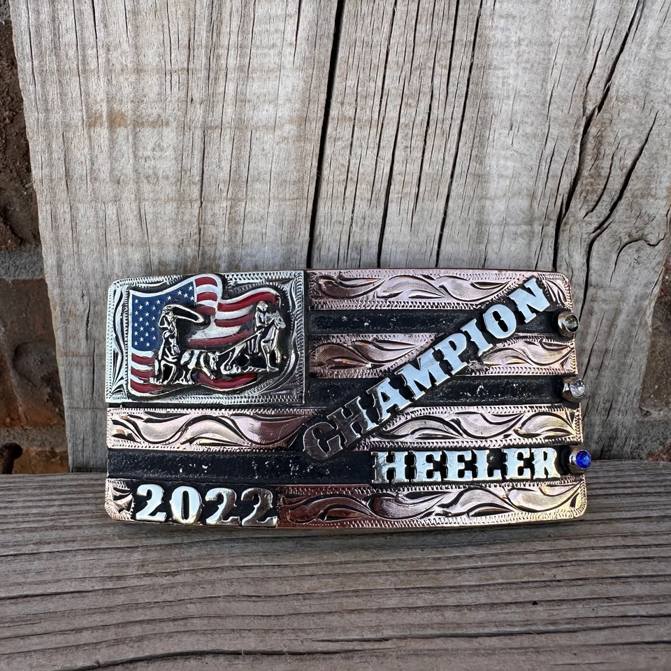 Ковбойский трофей родео стиль ремня пряжка с чемпион хилер - Изображение 1 из 1