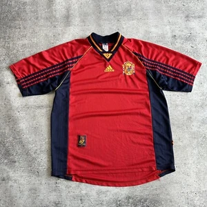 Vintage Adidas Spain 1998 Home Football Shirt Soccer Jersey Size L - Picture 1 of 17