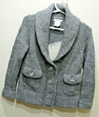 Suéter Gris Mezcla Lana Alpaca Crewcuts RARO Niñas Talla 4-5 Foto 1 de 4