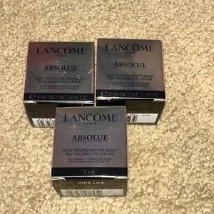 3-New! Lancome Absolue Revitalizing Eye Cream with Rose Extracts 0.16oz / 5ml - Picture 1 of 5