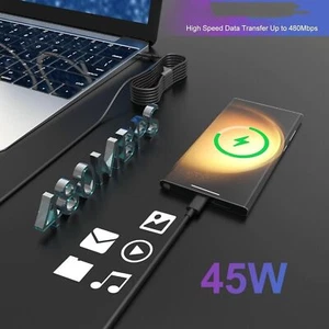 Super Fast Charging 45W USB C Wall for Samsung Galaxy S24 Ultra S23+ S22 Note20 - Picture 1 of 16