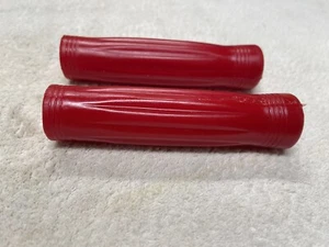 RED BICYCLE GRIPS JC Higgins & universal Boys #24 FOX GRIPS - Picture 1 of 4