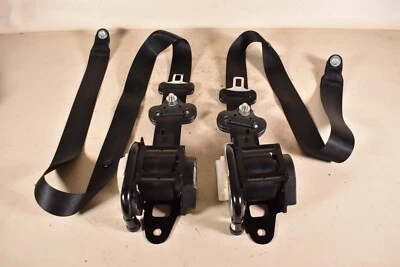 14-20 MITSUBISHI MIRAGE FRONT SEAT BELTS SEATBELTS BLACK LEFT RIGHT SET OEM - Imagem 1 de 4