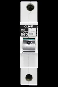 CLICK 50 AMP CURVE B 10kA MCB UNTERBRECHUNGSSCHALTER DB150 - Bild 1 von 6