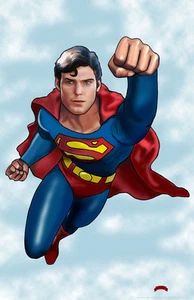 Superman Christopher Reeve movie DC comics fly 11x17 krypton print Dan DeMille - Picture 1 of 1