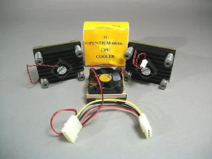 Old School CPU Cooler Assortment w/ Heat Sink Attached - New - Lot of 3 pcs - Afbeelding 1 van 3