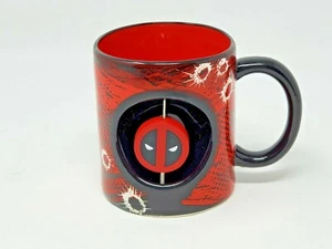 Marvel Deadpool Bullet Holes Spinner 20oz Officially Licensed Mug OPEN BOX - Picture 1 of 4