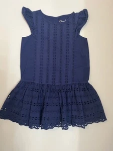 Vestito bambina blu navy con occhielli 4T - Foto 1 di 2