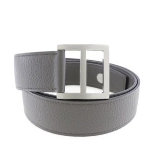 HERMES Serie belt Ethane gray/SilverHardware Taurillon Clemence mens - Picture 1 of 10