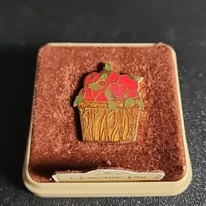 Vintage Markenzeichen Pin Apfelfass Herzen Trennwand Brosche in Box - Bild 1 von 10
