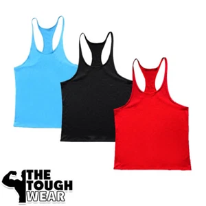 Gym Singlets -pack of 3- Men Tank Top Bodybuilding & Fitness Stringer 5 options - Picture 1 of 5