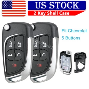 2 Smart Key Fob Shell Car Case for 2012 2013 2014 2015 2016 2017 Chevrolet Sonic - Picture 1 of 9