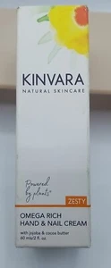 Crema de manos y uñas rica en omega para el cuidado de la piel natural Kinvara jojoba y manteca de cacao 2 oz - Imagen 1 de 5