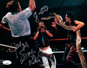 Jimmy Hart Jake "The Snake" Roberts Signed Autographed 8X10 Photo  JSA AM23862