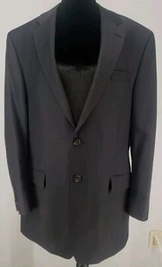 LRL Ralph Lauren Schwarz Nadelstreifen Blazer Anzug Sport Mantel 100% Wolle Gr. 44 L - Bild 1 von 9