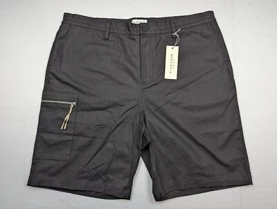 Pantalones Cortos Chinos Modernos Five Four Para Hombre-Negro-Bolsillos Cortados Frente Plano-Hombre 40 Foto 1 de 4