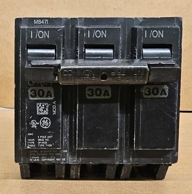 General Electric THQB32030 3 Pole Circuit Breaker 30a 240v - Image 1 of 4