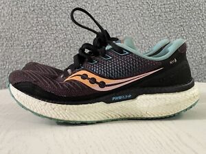 Saucony Triumph 18 Shoes Womens Size 7.5 Black Athletic Running Trainer Sneakers