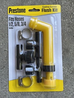 Prestone Automotive Flush Cooling System Fill Kit Fits Hoses 1/2 5/8 3/4 in - Image 1 of 4