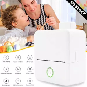 Portable Mini Thermal Printer Pocket Photo Printer Wireless Bluetooth Printing - Picture 1 of 16