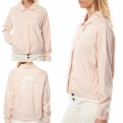 O’NEILL NWT Graphic Cardinal Jacket Pink Logo Snap Drawstring Lightweight XS - Изображение 1 из 4